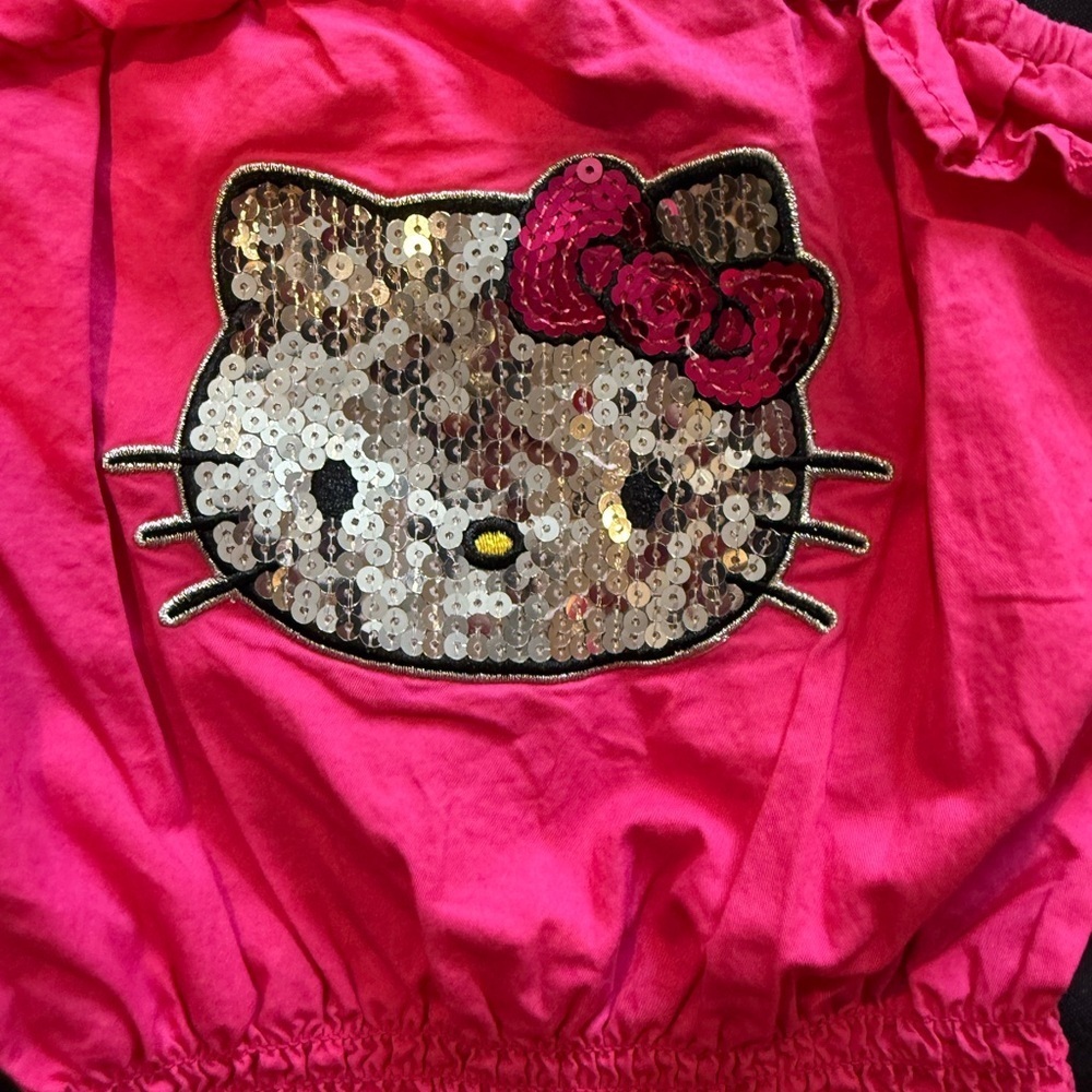 Hello Kitty Pink Kids sequin Romper - Picture 2 of 7